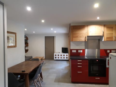 Kitchen or kitchenette, Living room, Dining area