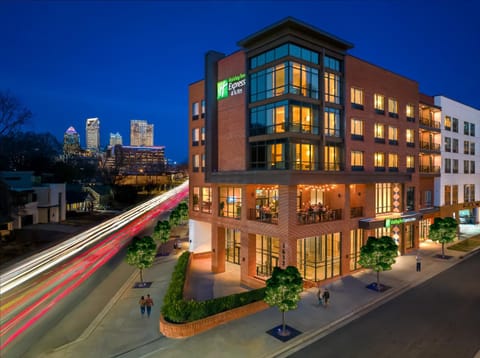Property building, Night, City view, Street view