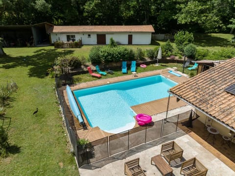 Property building, Patio, Spring, Day, Garden, Garden view, Pool view, Swimming pool, sunbed