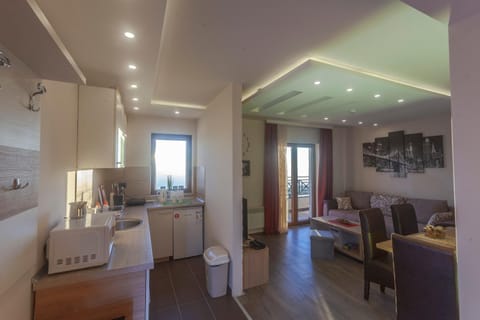 Day, Winter, Balcony/Terrace, Kitchen or kitchenette, Living room, Decorative detail, Dining area, On site, Mountain view