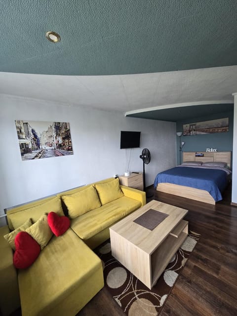 Bed, TV and multimedia, Living room, Bedroom