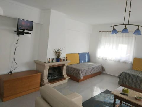 Living room, kitchen
