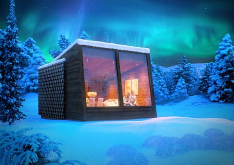Property building, Night, Natural landscape, Winter