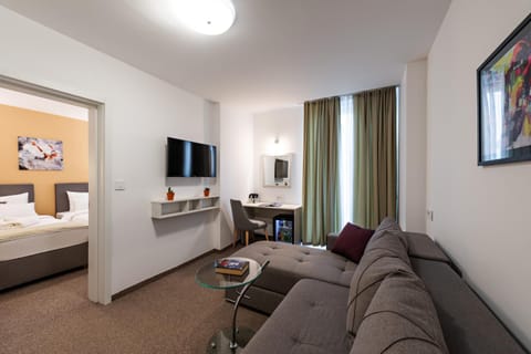 Bed, Living room, Bedroom