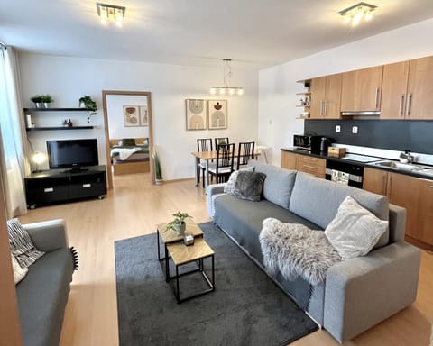 Kitchen or kitchenette, Living room, Dining area