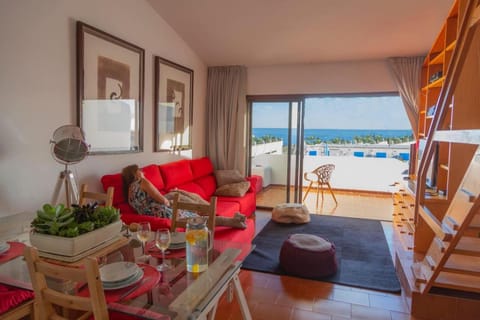 Living room, Dining area, Sea view