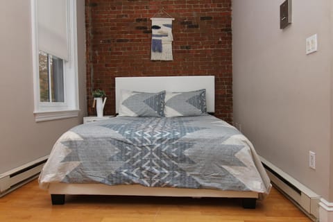 Bed, Bedroom, City view
