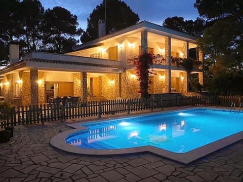 Night, Pool view, Swimming pool