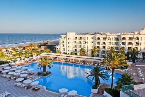 Bedroom, Pool view, Sea view