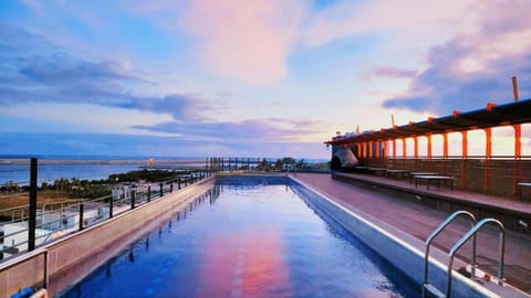 Swimming pool, Sunset
