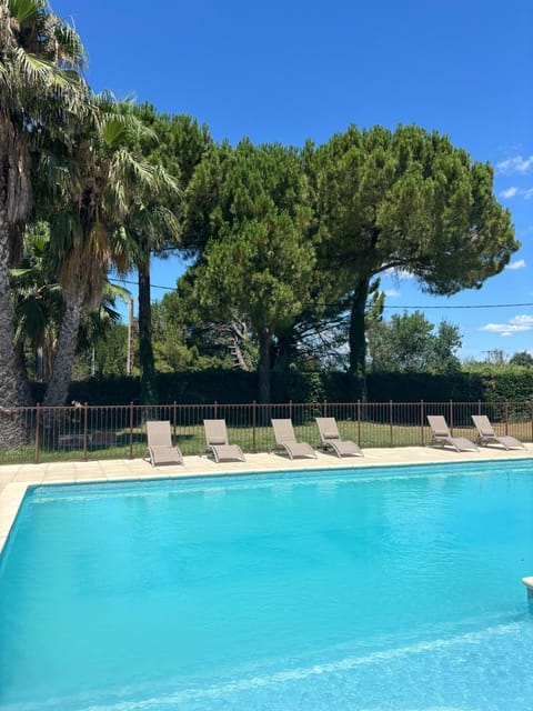 Patio, Garden, Pool view, Swimming pool, sunbed