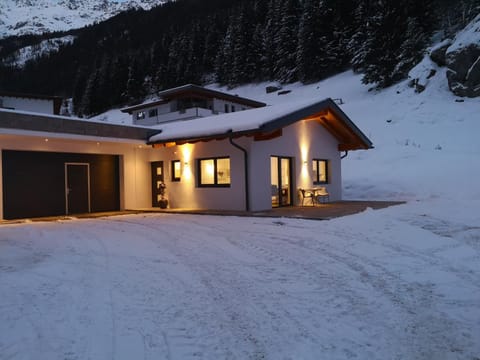 Facade/entrance, Night, Natural landscape, Winter, Mountain view