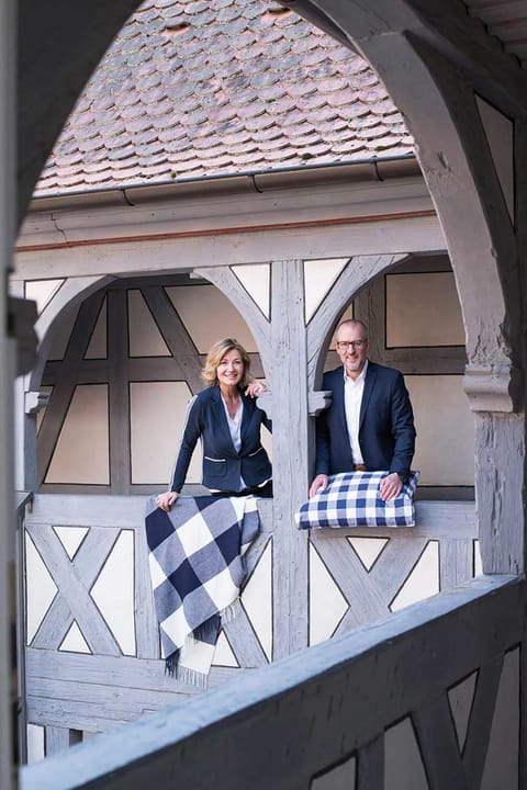 Property building, Patio, Staff, People