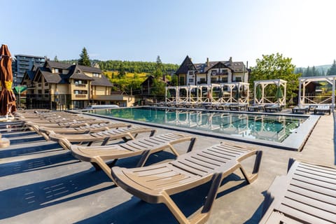 Natural landscape, Pool view, Swimming pool, sunbed