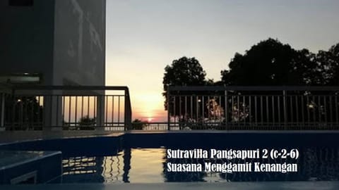 Swimming pool, Sunrise, Sunset
