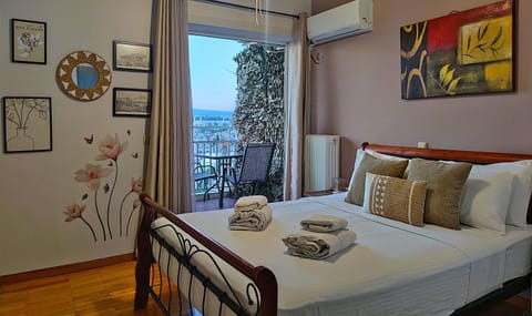 Bed, Bedroom, City view, air conditioner