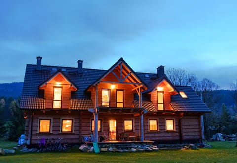 Property building, Garden, Sunset