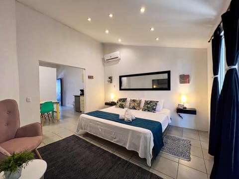 Bed, Kitchen or kitchenette, Seating area, Bedroom, kitchen