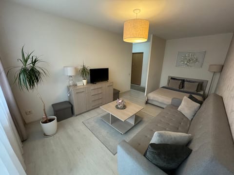 Bed, TV and multimedia, Living room, Seating area, Bedroom