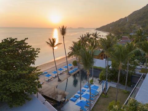 Pool view, Sea view, Swimming pool, Sunset