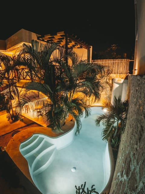 Patio, Night, Garden, Pool view, Swimming pool, Swimming pool