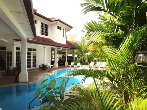 Property building, Facade/entrance, Pool view