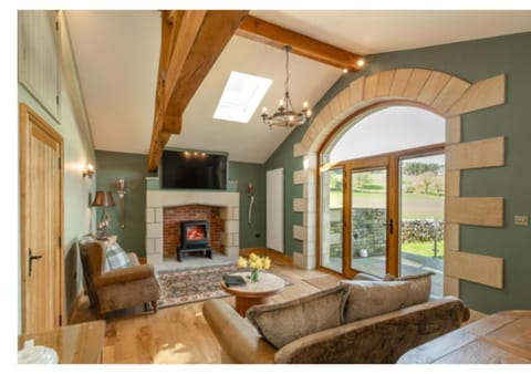 TV and multimedia, View (from property/room), Living room, Decorative detail, Seating area, Garden view, fireplace, furniture, heating