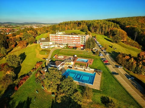 Property building, Natural landscape, Bird's eye view, Swimming pool