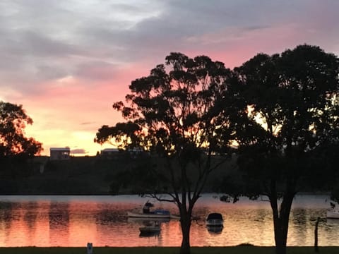 Natural landscape, View (from property/room), Lake view, Sunset