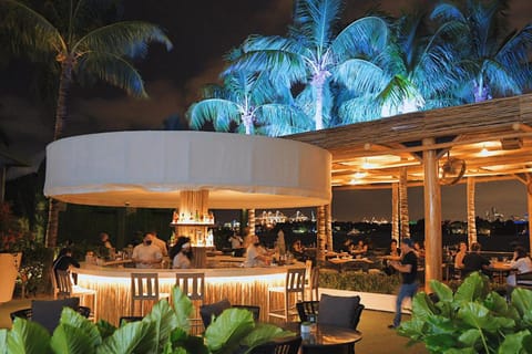 Restaurant/places to eat, Night, group of guests