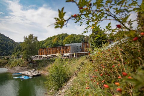 Property building, Natural landscape, Lake view