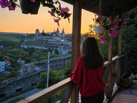 People, Natural landscape, View (from property/room), Balcony/Terrace, Sunrise