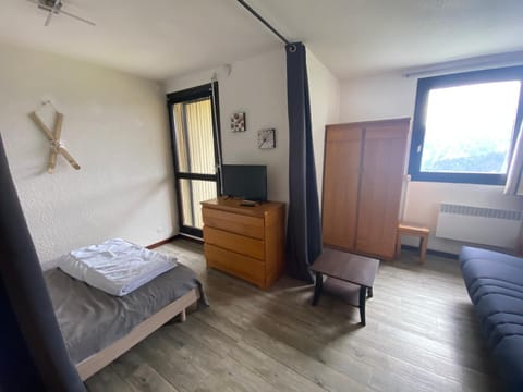 Bed, TV and multimedia, Living room, Bedroom