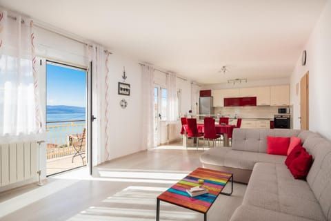 Living room, Seating area, Sea view