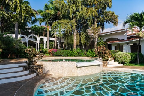 Property building, Patio, Garden, Swimming pool