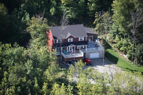 Property building, Patio, Bird's eye view, Mountain view