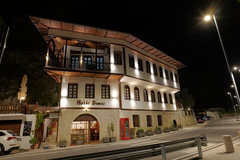 Property building, Night, Parking