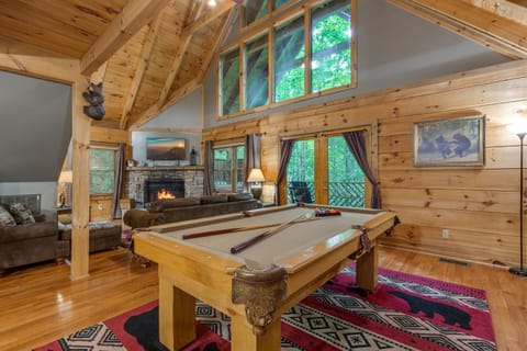Natural landscape, Billiard, View (from property/room), Living room, fireplace, furniture