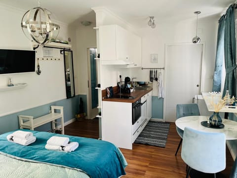 Photo of the whole room, kitchen