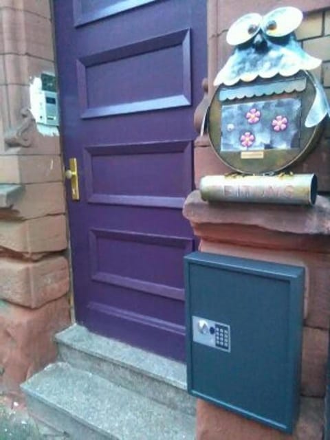 Property building, microwave, safe