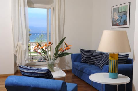 Living room, Seating area, Sea view