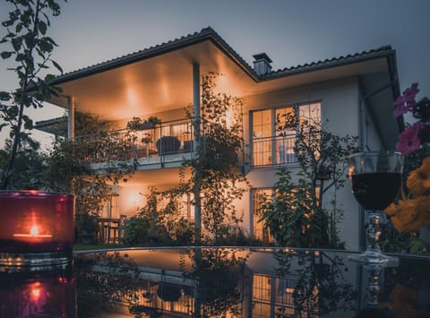 Property building, Night, Garden, Balcony/Terrace, Garden view