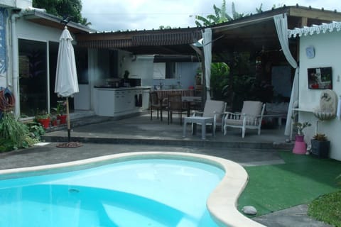 Patio, Dining area, Swimming pool