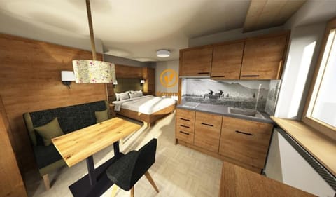 Living room, Dining area, Bedroom