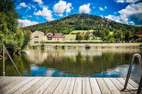 Property building, Natural landscape, Lake view, Mountain view, River view