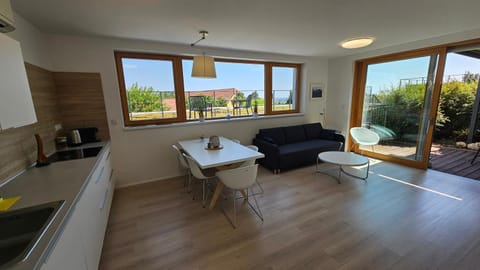 Kitchen or kitchenette, Living room, Dining area