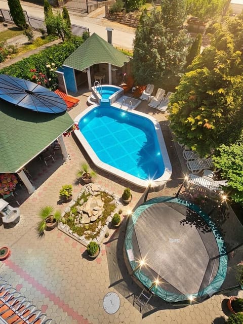 Day, Natural landscape, Garden, Garden view, Pool view, Swimming pool, sunbed
