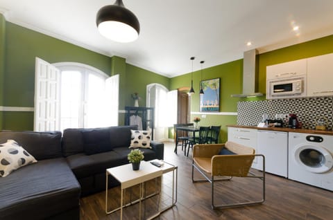 Property building, Living room, Dining area