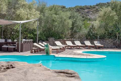 Property building, Living room, Swimming pool