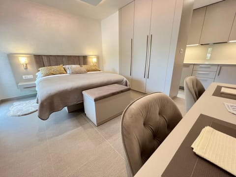 Bed, Kitchen or kitchenette, Photo of the whole room, Seating area, Bedroom